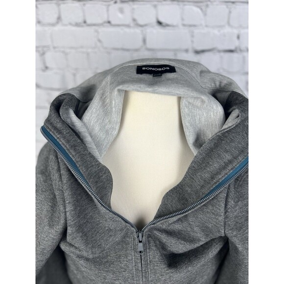 Bonobos Jacket Men Large Slim Full Zip 46%Cotton 54%Polyester Dark Heather Gray - Picture 8 of 8